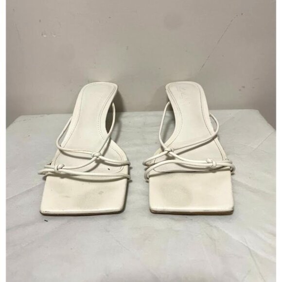 Mango MNG Strappy Kitten Heel Open Toe Y2K 90s Casual White Womens Size 7.5 - Picture 3 of 5